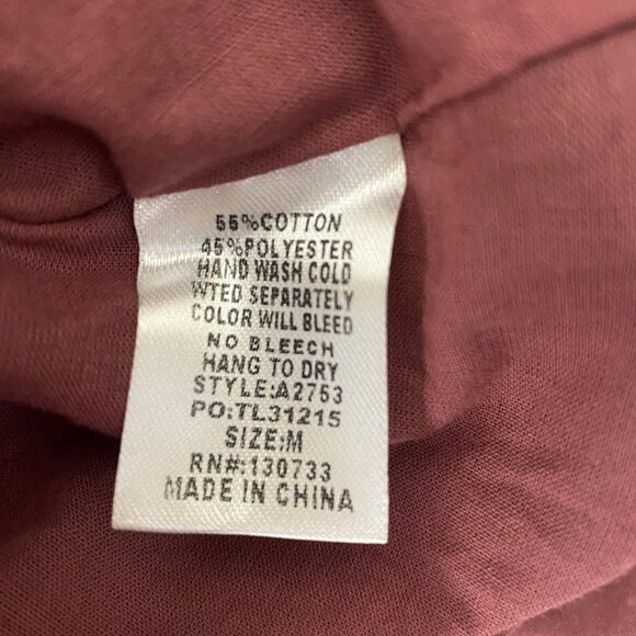 Umgee M Pink Long Sleeve Embroidered Boho Tunic Dress Boho Cottagecore - Picture 3 of 16